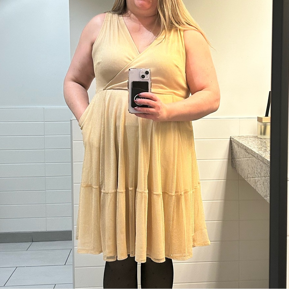 Torrid Gold Mini Dress